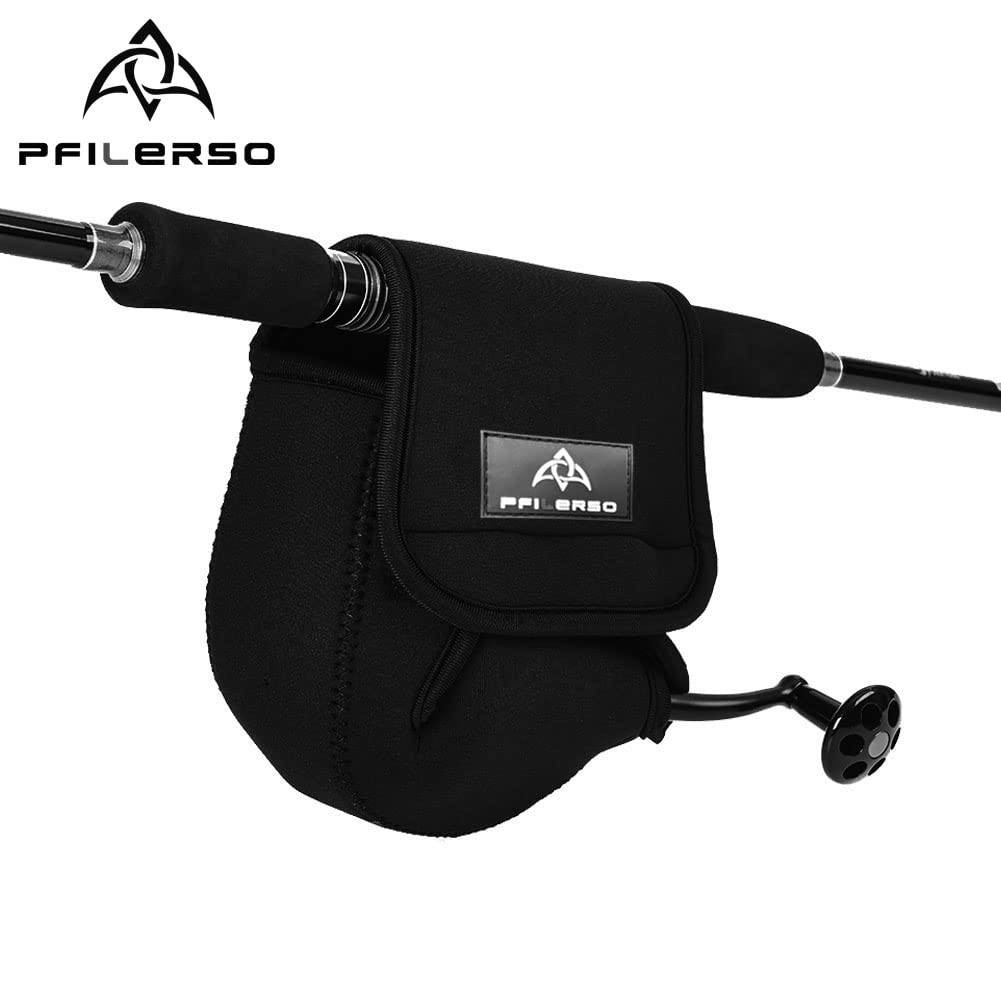 PFILERSO 3Pcs Fishing Spinning Reel Covers Bag Baitcasting Trolling Fishing Reel Protective Case Pouch Sleeve Gloves Fishing Bags Fits 1000-8000 Series Reel 3Size (3Pack 3szie)