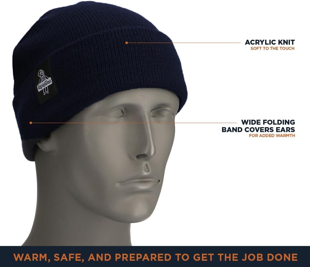 RefrigiWear Watch Cap Knit Beanie for Men and Women, One Size Fits Most, (Color)