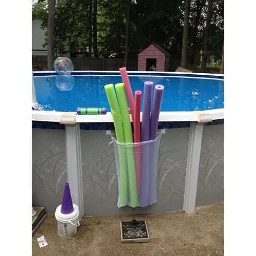 Poolside Perfection! 4-Pack Mesh Storage Bags for Toys, Pool Noodles, Vibrant Floats ? Organize Your Swim Gear in Style! (3 pcs Small Zipper Bags & One Large Opening Bag)