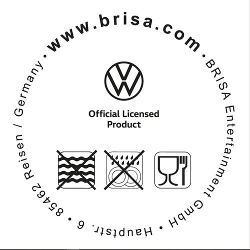 BRISA VW Collection - Volkswagen Large Enamel Coffee-Tea Mug Cup for Camping & Outdoor T1 Bus Campervan (500 ml/16.9 fl oz/Parade/Blue)