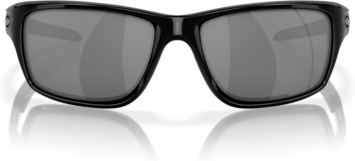 Oakley Man Sunglasses Polished Black Frame, Black Iridium Polarized Lenses, 60MM