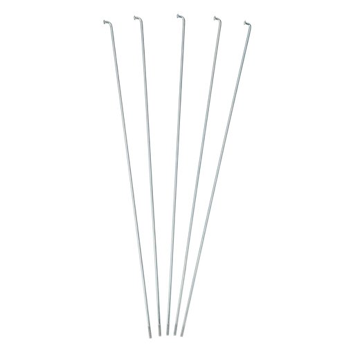 X AUTOHAUX 36 Pcs 14G J Bend 260mm x 2mm Bike Bicycle Spokes with Nipples Steel Silver Tone