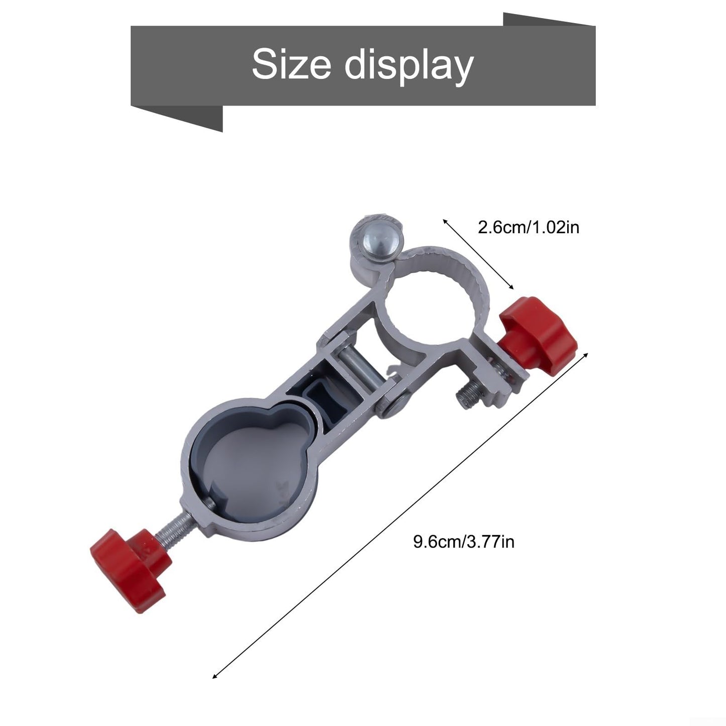 Fishing Chair Umbrella Holder, Aluminum Alloy Clip On Umbrella Stand Rotatable Umbrella Mount Clip Bracket for Fishing Camping Garden Chair (foldable)