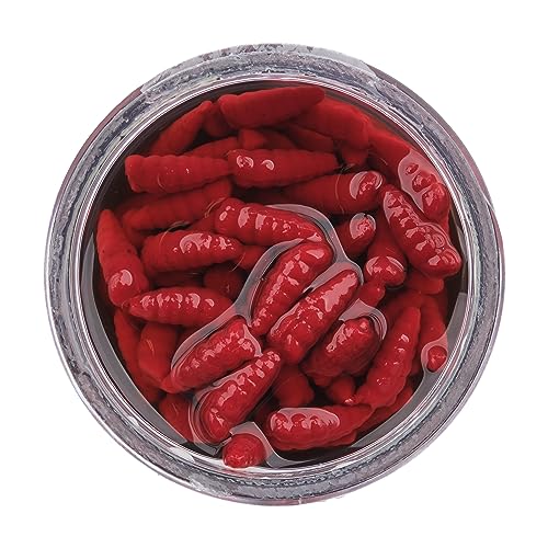 Berkley Gulp! Alive! Waxies Fishing Bait, Red Wiggler, 0.5in, Extreme Scent Dispersion, Great Replacement for Live Waxworms, Ideal for Panfish, Trout and More