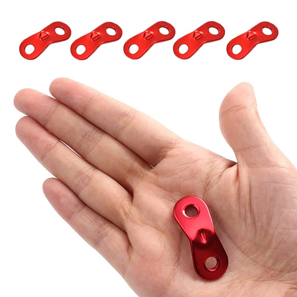 30 PCS Aluminum Alloy Tent Rope Tensioner Dual Holes Guyline Cord Camping Supplies Durable Cord Adjuster Wind Rope Buckle for Camping Hiking Outdoor Activity Tent Accessory