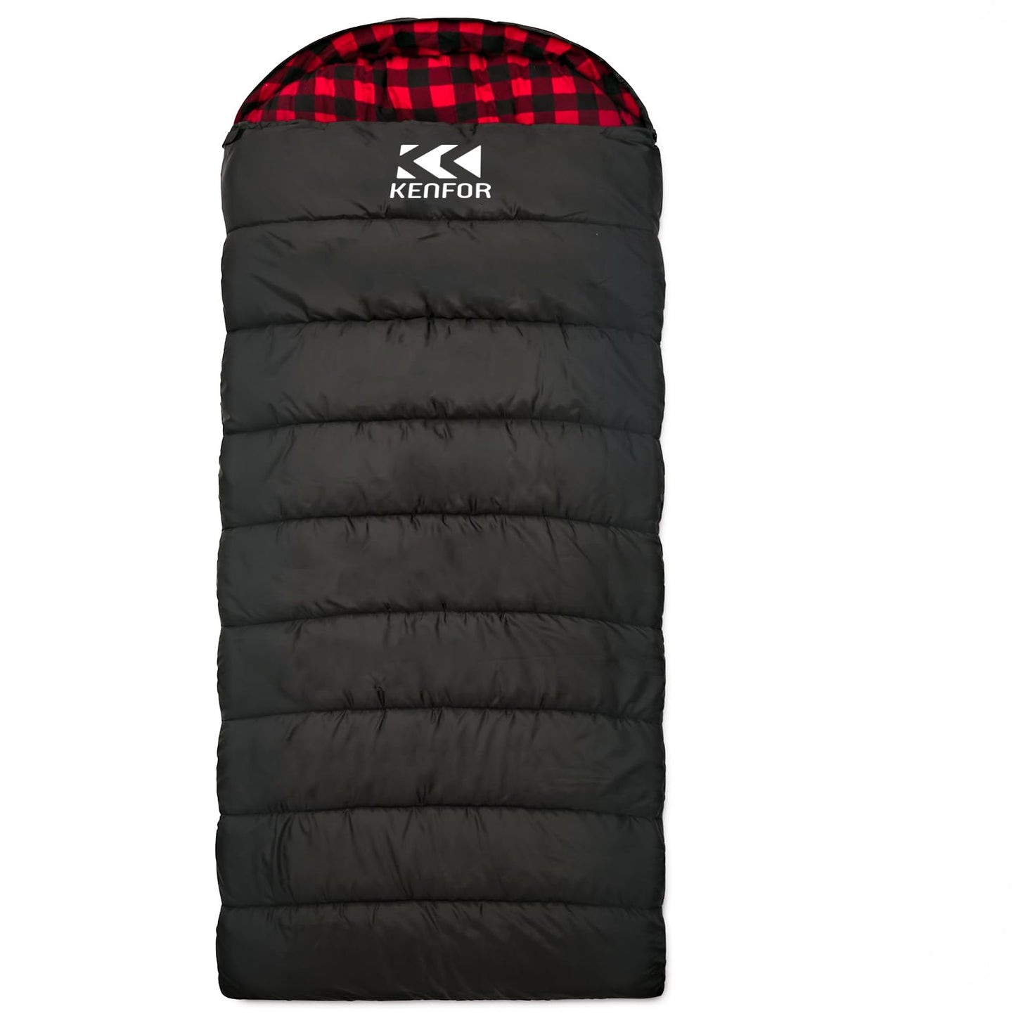 KENFOR 0 Degree Sleeping Bag 100% Cotton Big and Tall Flannel XXL Cold Weather Winter Sleeping Bag for Adults Camping Zero Degree