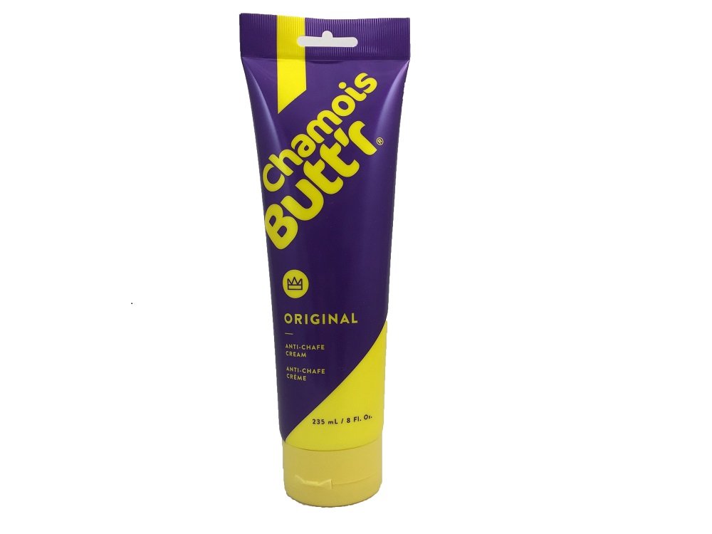 BodyGlide Cycle Glide Chamois Balm, 1.5oz,White & Chamois Butt'r Original Anti-Chafe Cream, 8 oz Tube