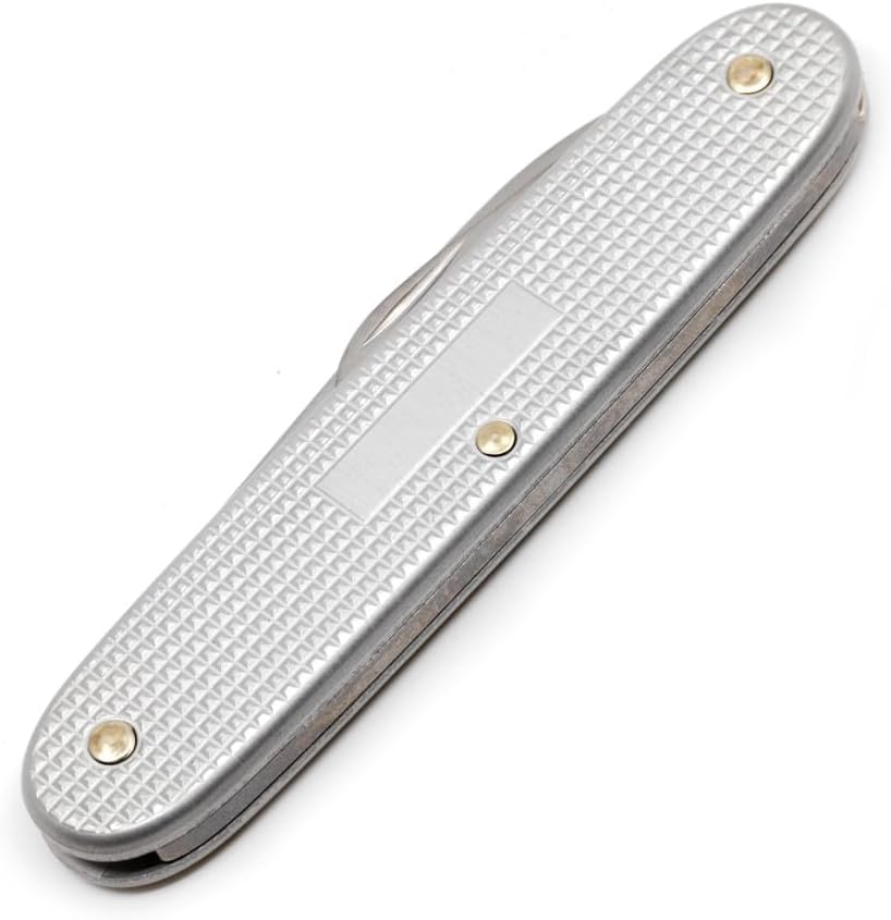 Victorinox Swiss Army 7 Swiss Army Knife, 7 Function Swiss Made Pocket Knife with 2 Blades (Large and Pruning Blade), Wood Saw and Bottle Opener - Silver