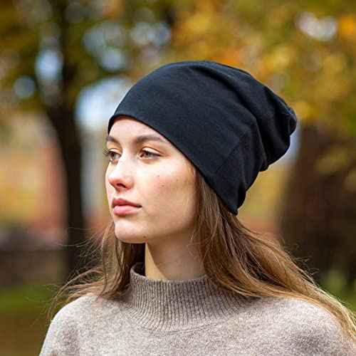 Tergy 4/10/12 Pieces Unisex Beanie Hats for Men Women Slouchy Beanie Hip-Hop Caps Lighweight Soft Skull Caps for Chemo Sleep