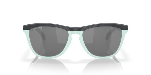 Oakley OO9284 Frogskins Range Round Sunglasses, Matte Carbon/Blue Milkshake/Prizm Black, 55 mm