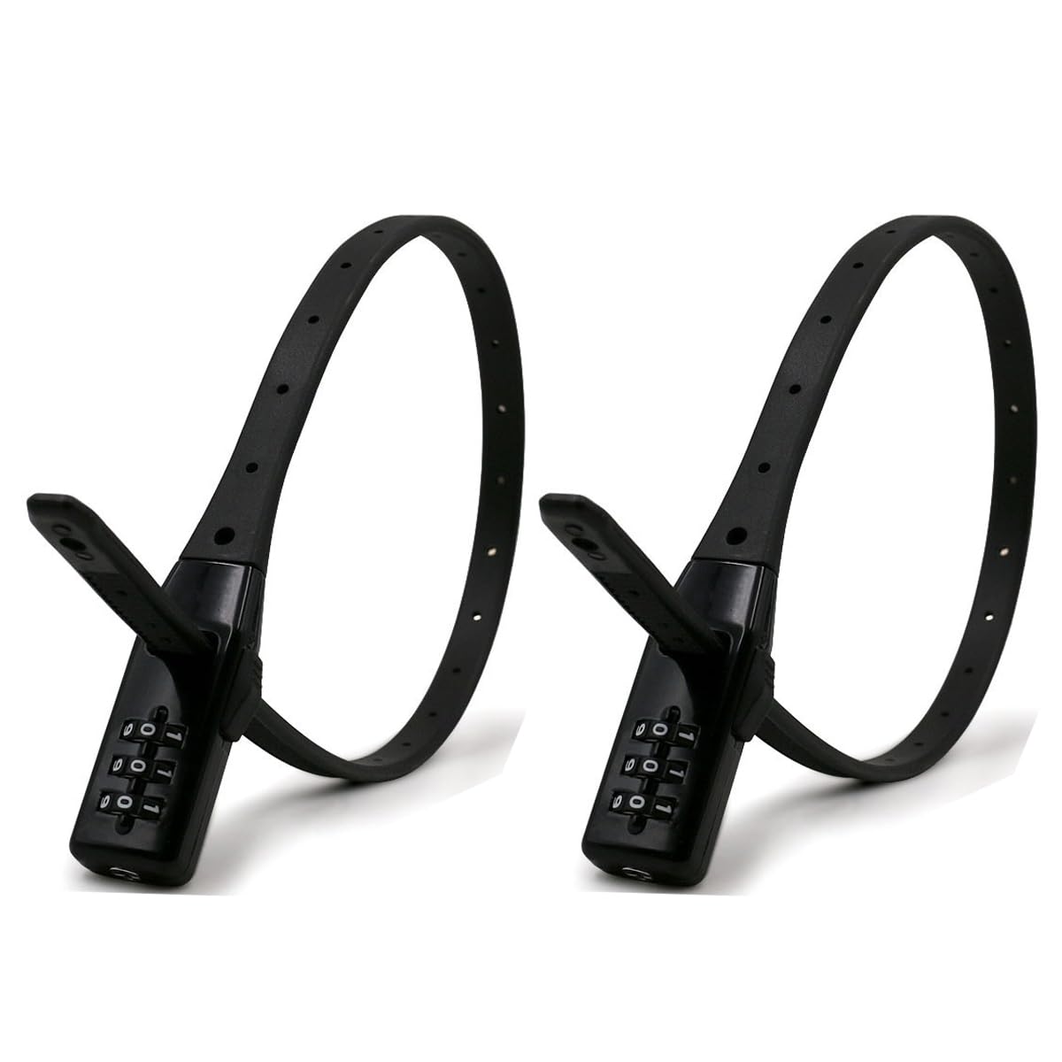 HOUSON 2 Pack Zip Tie Cable Lock, 54cm Bicycle Band Lock with 3-Digit Combination Code, Multi Purpose Lightweight Flexible Security Motorcycle Helmet Bike Lock