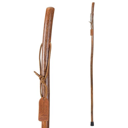 Brazos Free Form Hickory Walking Stick, Handcrafted Wooden Staff, Hiking Stick for Men and Women, Trekking Pole, Wooden Walking Stick, Made in The USA, 58 Inch (Pack of 2)