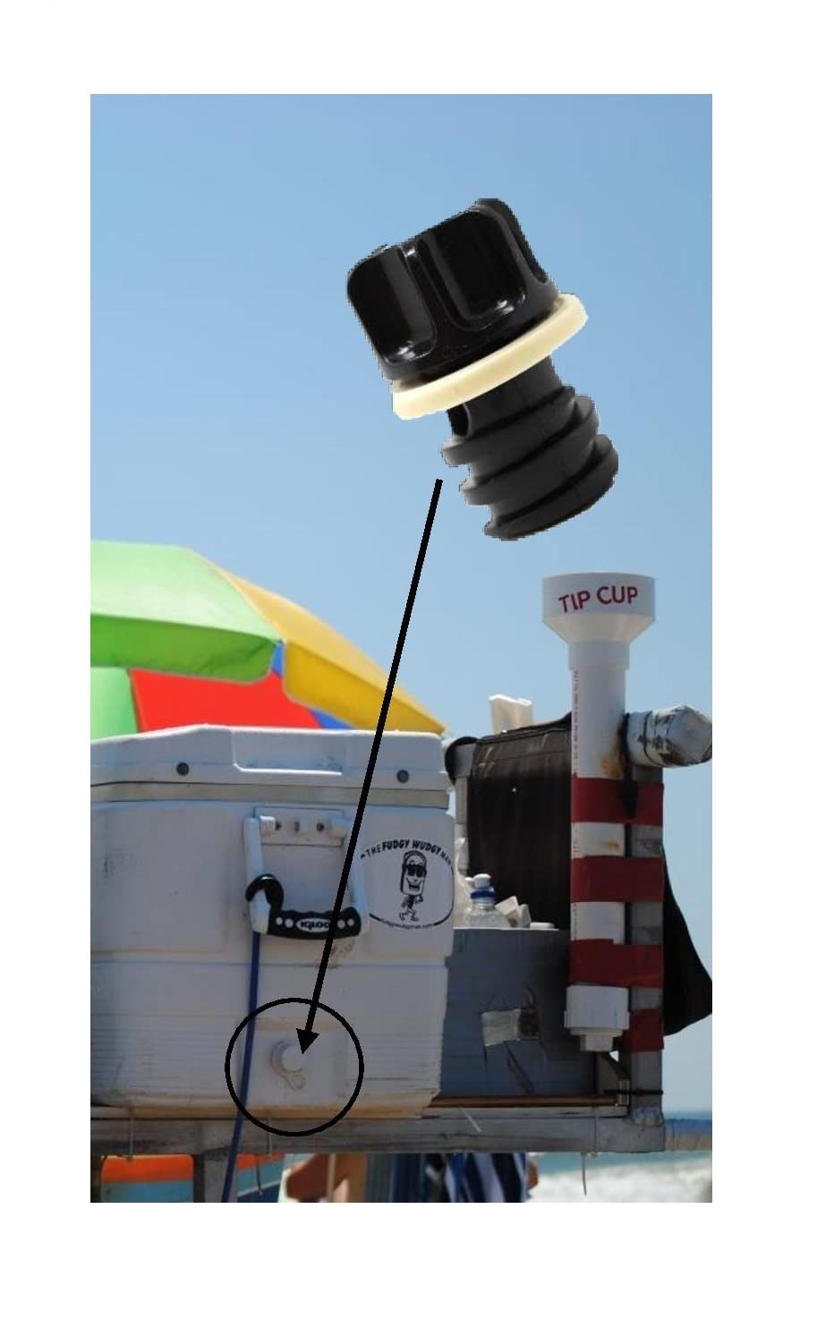 JSP Manufacturing Cooler Drain Plug & Gasket Assembly Teal Compatible with Yeti, RTIC, ORCA, OVO, Bird Dog Coolers 70QT 110QT (1)