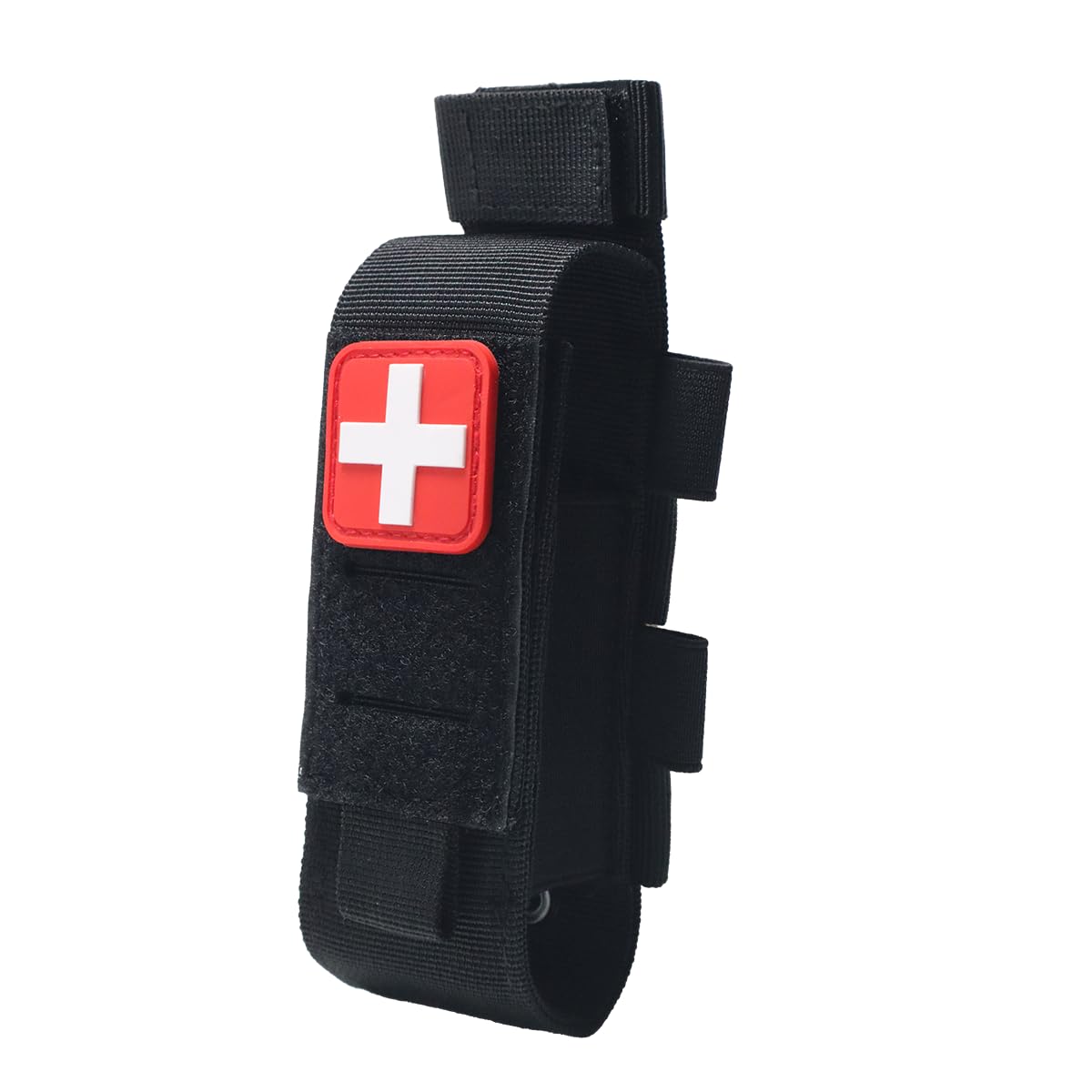 Laser Cut Tactical Molle Single-Handed Operation Tourniquet Holster Pouch,Holster Tourniquet Holder,Molle TQ Pouch,Small Trauma Kit (Red 1 pc)