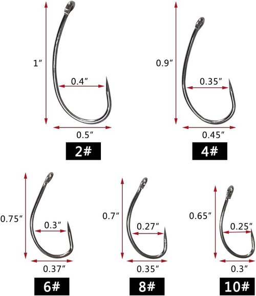 Barbless Fishing Hooks Kit,200/270pcs Curve Shank Barbless Hooks Carp Trout Circle Crank Fly Tying Fishing Hooks Leader Bait Rigs Fishing Accessoires Freshwater Saltwater (200pcs Barbless Hook Set)