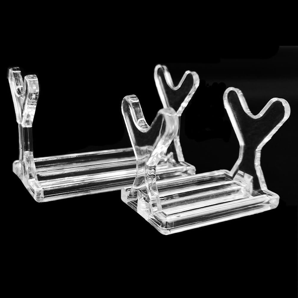 lasenersm 4 Pieces Fishing Lure Display Stand Acrylic Fishing Lure Showing Stand Shelf Fishing Lure Holder Fishing Lure Storage Organizer Fishing Lure Rack Fishing Bait Display(Transparent, S)
