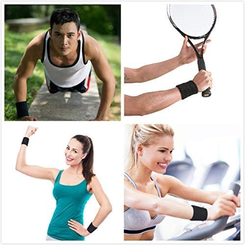 Mallofusa 10 Pack Colorful Sports Basketball Football Absorbent Wristband Party Outdoor Activity