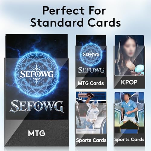 600 Pack Black Matte Card Sleeves for Magic and Trading Cards - Clear Front