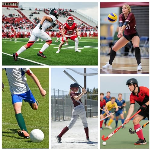 Medium Black Soccer Softball Baseball Socks 3 Pack for Youth & Adults