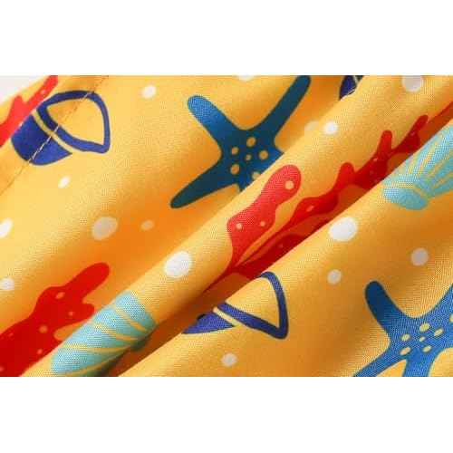 Boys Swim Trunks Toddler Broad Swim Shorts Quick Dry Kids Bathing Suit Boy Swimsuit Set with Pockets