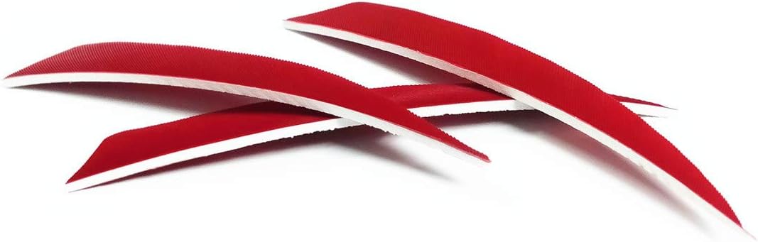 Letszhu Archery Arrows Feather Fletching 4 Inch Real Turkey Vanes for Hunting Target Shooting (25 Pack)