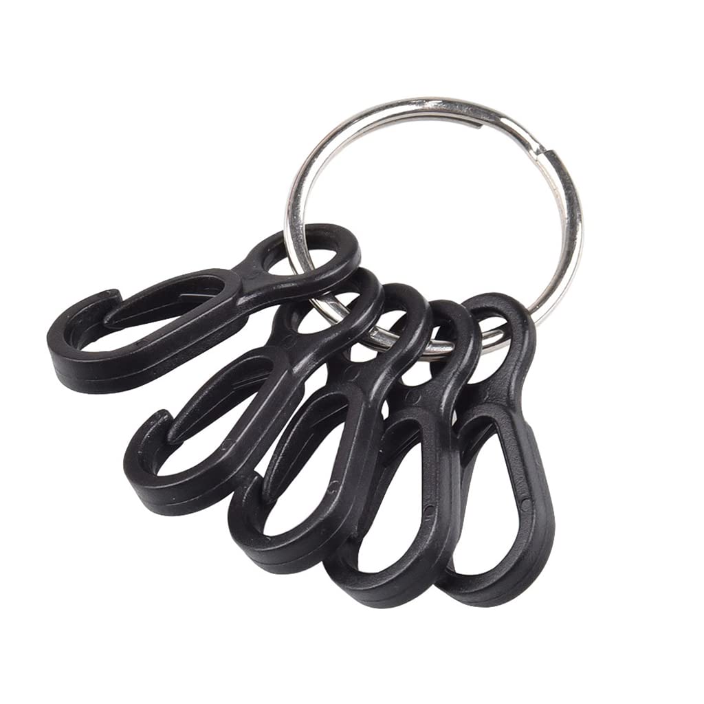 10pcs Plastic Snap Clip Hook Camping Carabiner Buckle Outdoor Tent Accessories Multifunction Snap Hook Camping Equipment Heavy Duty Plastic