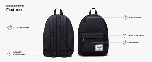 Herschel Supply Co. Classic Backpack, Ash Rose, One Size