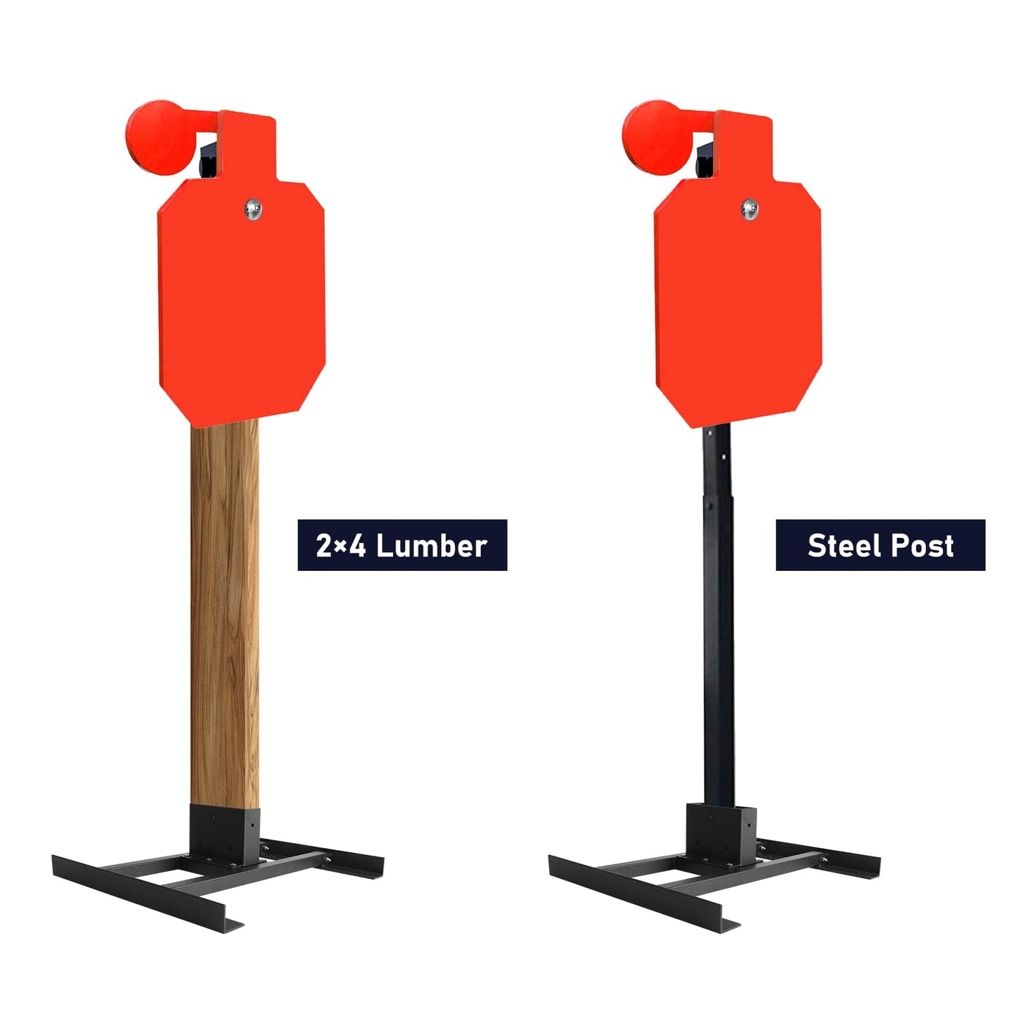1 Pcs 2"x4" Shooting Target Stand for Outdoors, Target Stand Kit with Double T-Shaped Base
