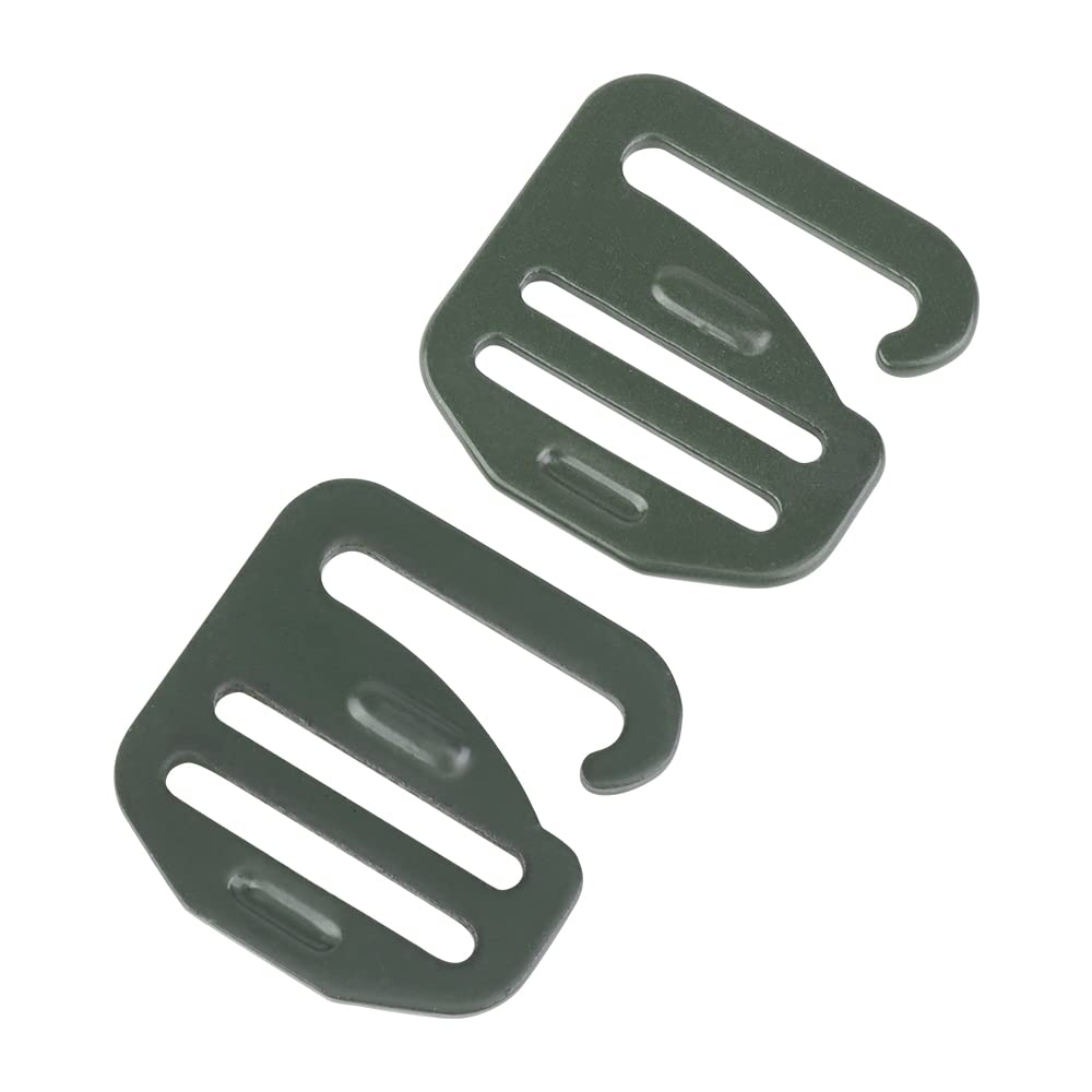 WarmHeartting 2pcs Metal Heavy Duty G-Hook Flat Steel Hanging Buckles for I Inch Webbing Tactical Gear Accessories