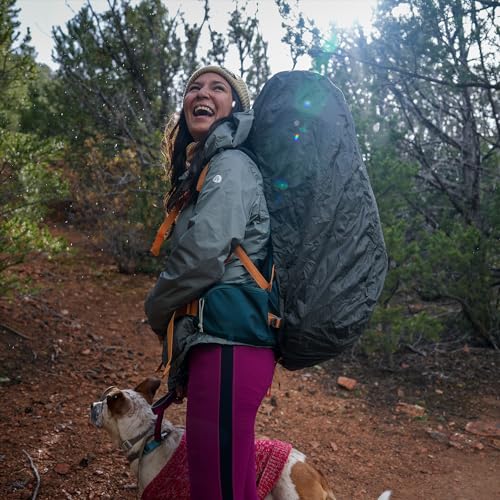 Kelty Backpack Rain Cover, Water Proof Cover for Hiking and Backpacking Packs 30 to 105 Liters, Elastic Cinch, Integrated Stuff Pocket, 2024 Update (Large (55-75L))