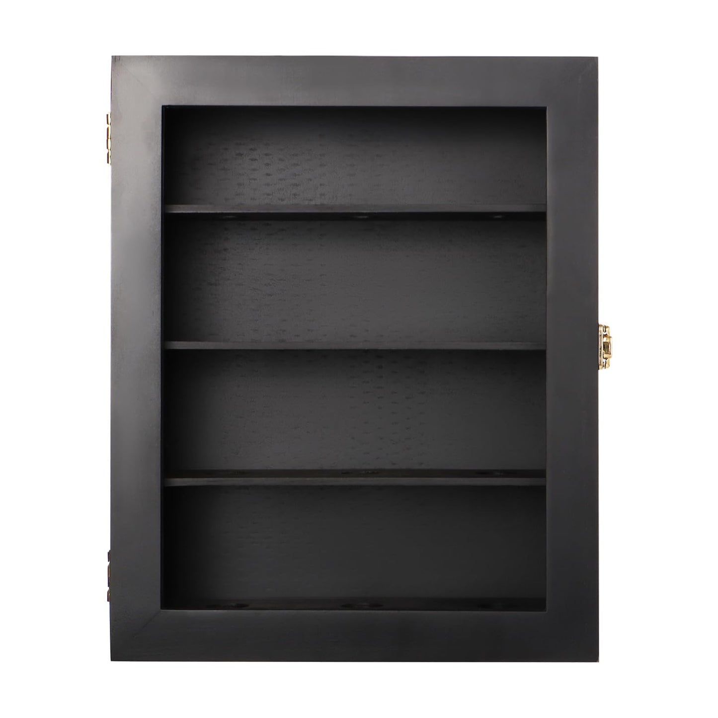 12 Wooden Wall-Mounted Baseball Display Case, Cabinet with Shelf Holder for Home Gym School