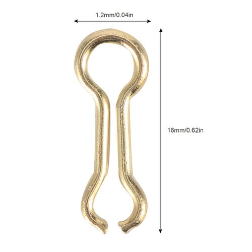 ZLXHDL 300PCS Brass Sinker Eyes for Lead Weight Mold, Fishing Sinker Eyes Eyelets, Carp Fishing Wire Eyes Sinker Screw Guides Loops Tackle Accessory(S)