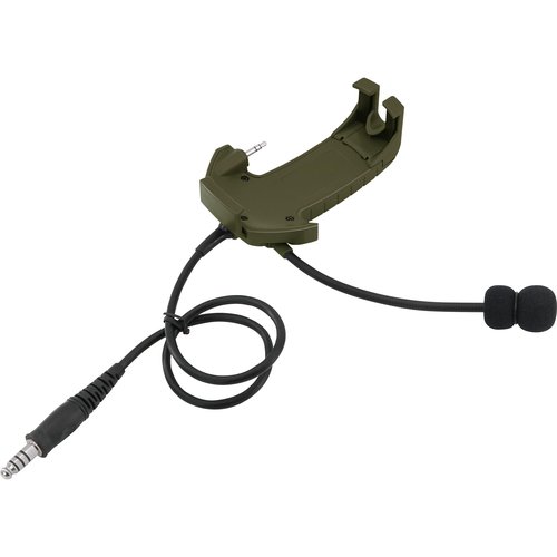 TSVISIONCORE Microphone & PTT for Walker's Razor Noise Cancelling Headphone Airsoft (Army Green)