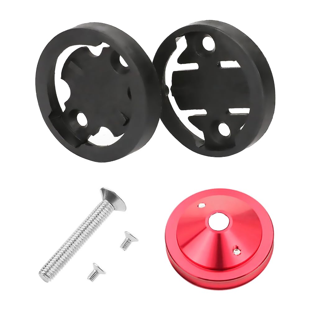 Kigauru Bike Stem Top Cap Holder Aluminum Alloy Gravity Cap Computer Adapter Tube Diameter 28.6mm Bicycle Stopwatch GPS Speedometer Top Stem Stem Top Cover Blackbird, Cat Eye, Bryton Computer Mount