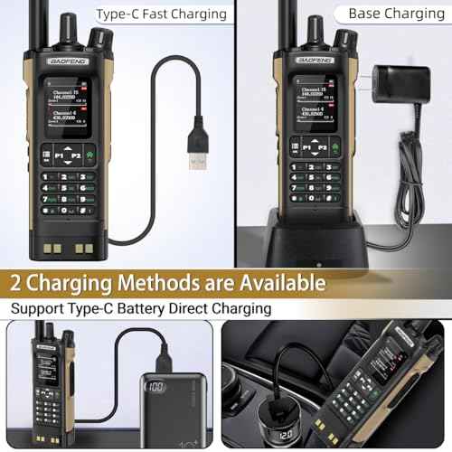 Ham Radio Baofeng DM32 DMR Radio 10W Handheld Rechargeable Walkie Talkies Long Range DM32UV Two Way Radio NOAA Weather Radio with GPS, Copy Frequency 2500mAh Battery USB-C Charging with Radio Holster