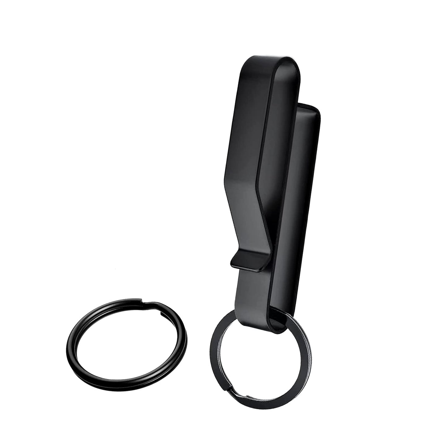 QenDec Duty Belt Key Holder,Belt Key Clip,Stainless Steel Tactical Stealth Key Ring Holder Special for Police and Fire Agencies Duty Belt(2.25-Inch Max) (Black 1 Pack)