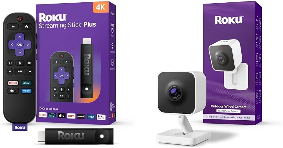 Roku Streaming Stick Plus 2025 - 4K & HDR Roku Streaming Device for TV with Voice Remote - Free & Live TV