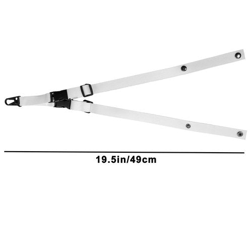 Pom Pony Pom Holder for Backpack Cheer - Adjustable Cheer Pom Poms Holder - Cheer Bag Accessories for Pom Pom Protection (White/5 Pack)