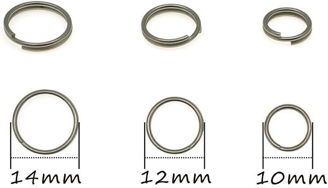 10pcs/Lots Titanium Small Split Rings Ti Micro Split Key Ring Keychain EDC Keyring (12mm)
