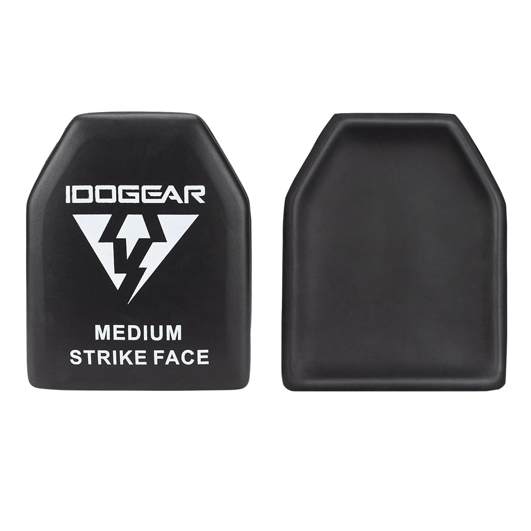 IDOGEAR Tactical EVA Foam Plate High Elasticity Soft Shock Plate for Vest Inner Liner Black 2pcs in Medium Size 10x12''