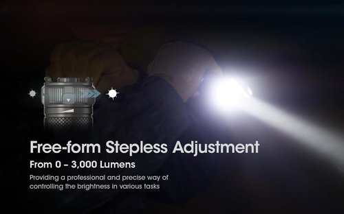 NITECORE SRT7i Superior Performance SmartRing Flashlight- 3,000 lumens w/Battery and Eco-Sensa USB-C Charging cable Included