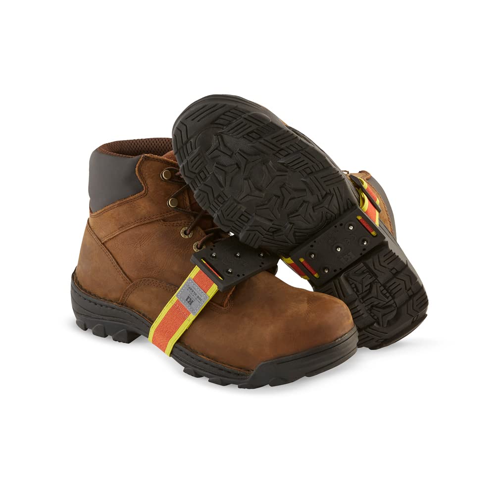 K1 Mid-Sole Ice Cleats for Men & Women - Rotatable Traction Aids For Winter Snow - Hi Vis - Low Profile