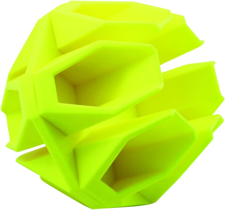 BIRCHWOOD CASEY Ground Strike Hex Target Ball for Outdoor Shooting - Durable Long-Lasting Highly Visible Yellow 6" Ball Resealable Target Rated for All Calibers from .22 up