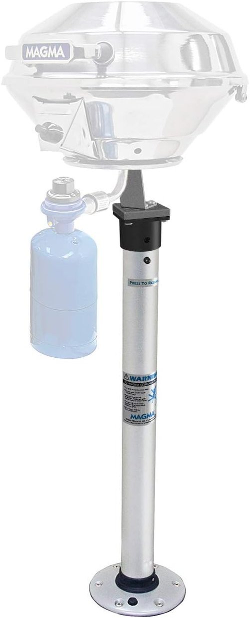 Magma Products, A10-184, A10-184 Double Locking Pedestal Mount for Marine Kettle Grills, Multi, One Size