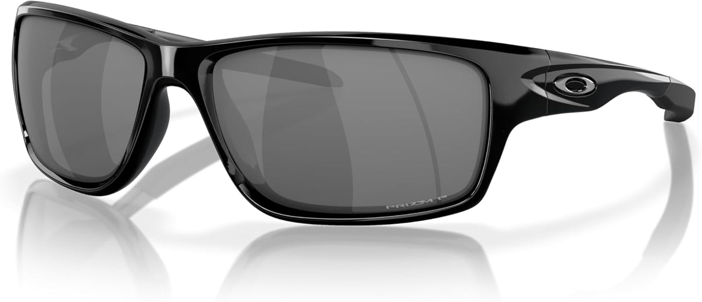 Oakley Man Sunglasses Polished Black Frame, Black Iridium Polarized Lenses, 60MM