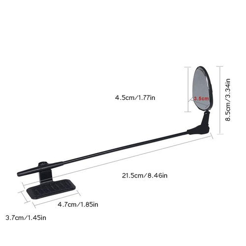 Generic Helmet Mirror 360° Adjustable Lightweight Helmet Rearview Mirror for Cycling Riding Motorcycle (As Shown), Generic5oqg83k1a9-43