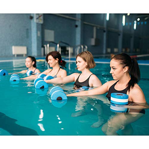 Grey Aquatic Dumbbells - 2 Pcs Water Exercise Barbells for Low-Impact Fitness