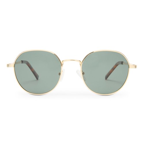 Le Specs Odyssey Sunglasses - Gold, Round, Unisex, Classic 'Everyday' Style