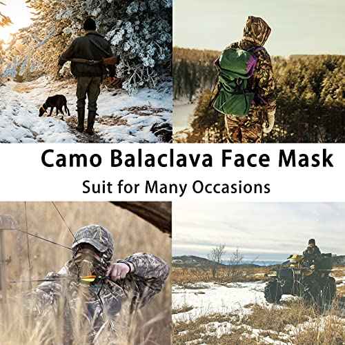 Balaclava Ski Mask Hunting Face Mask for Men and Women Camo Balaclava Face Mask for Cold Weather