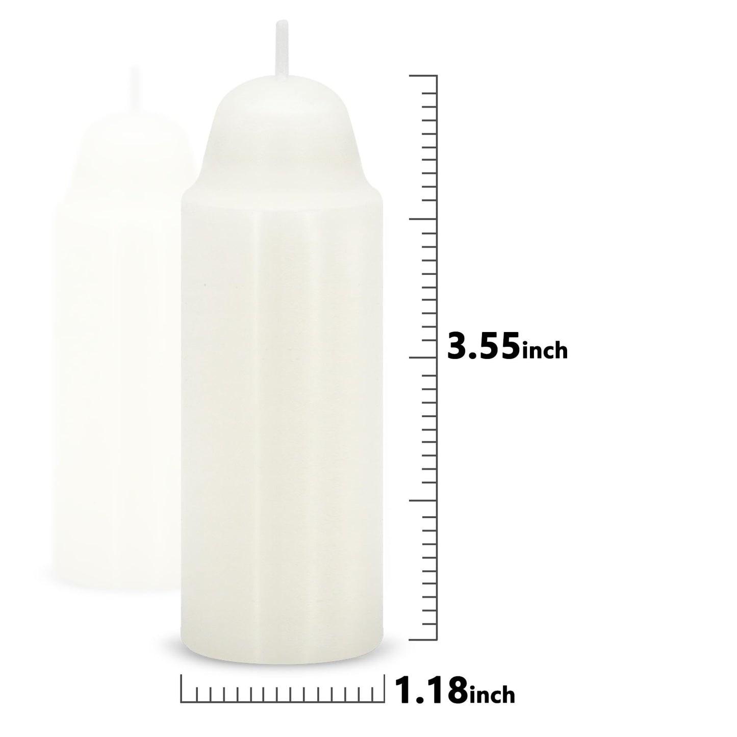 12-Hour White Candles Compatible with Candle Lanterns, Long-Burning Candles for Outdoor, Camping, Emergency, Survival Emergency Preparedness- 20Pack
